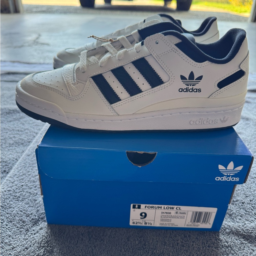 Adidas Forum Low CL White and Black Sneakers